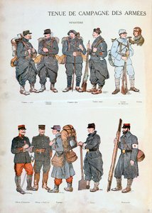 Ranskan armeijan univormut, Ensimmäinen maailmansota, 1914 tekijältä Unbekannt