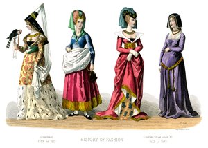 Ranskalainen puku: Kaarle VI, Kaarle VII, Ludvig XI, 1882 tekijältä Unbekannt