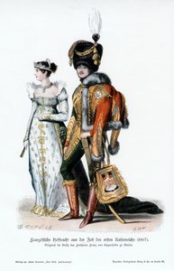 Ensimmäisen imperiumin ajan ranskalainen hovipuku 1807 tekijältä Unbekannt