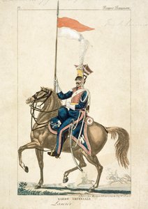 Keisarillisen kaartin ranskalainen lantteri, Napoleonin sodat, c1815 tekijältä Unbekannt