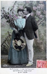 Ranskalainen romanttinen postikortti, c1900 tekijältä Unbekannt