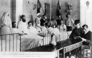 Ranskalainen haavoittunut, apusairaala, Pariisi, Ranska, ensimmäinen maailmansota, 1914-1918 tekijältä Unbekannt