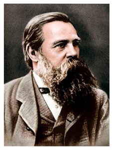 Friedrich Engels, saksalainen sosialisti ja Karl Marxin yhteistyökumppani ja kannattaja, 1879 tekijältä Unbekannt