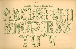 MS:stä. Minervan kirjasto, Rooma, 1862. tekijältä Unbekannt