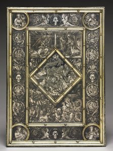 Ranskan kardinaali Jean La Baloun evankeliumikirjan etukansi 1421-1491, n. 1467-1468. tekijältä Unbekannt