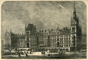 St. Pancrasin aseman ja hotellin edessä, c1876. tekijältä Unbekannt