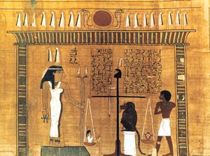 Hautauspapyrus, muinainen egyptiläinen, 18. dynastia, 1550-1293 eaa. tekijältä Unbekannt