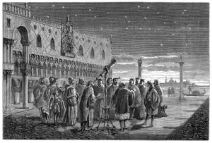 Galileo esittelee kaukoputkeaan Venetsia, 1609 1870 tekijältä Unbekannt
