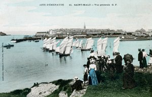 Yleisnäkymä Saint Malosta, Bretagnen, Ranska, 1900-luku tekijältä Unbekannt