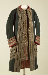 Kenraalin univormu, kuulunut Aleksanteri Suvoroville (1729-1800), 1700-luvun loppu (villakangasta ja silkkiä koristeltu kultalangalla) tekijältä Unbekannt
