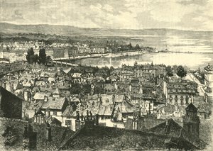 Geneve, Katse kohti järveä, 1890. tekijältä Unbekannt