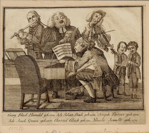 Georg Friedrich Haendel, Johann Sebastian Bach, Giuseppe Tartini, Johann Joachim Quantz, Christoph W tekijältä Unbekannt
