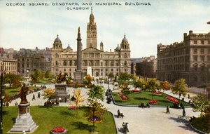 George Square, Cenotaph ja Municipal Buildings, Glasgow, 1800-luvun loppu - 1900-luvun alku. tekijältä Unbekannt