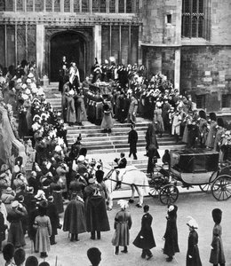 George V:n lepopaikka, St Georgesin kappeli, Windsorin linna, 28. tammikuuta 1936 tekijältä Unbekannt