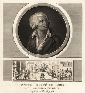 Georges Danton, Pariisin varajäsen kansalliskokouksessa, teloitettiin vuonna 1794 tekijältä Unbekannt