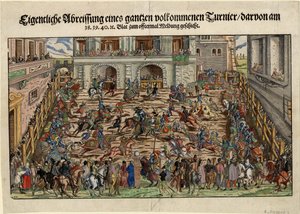 Saksan ritariturnaus, noin 1530 tekijältä Unbekannt