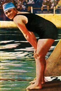 Saksalainen uimari Hilde Schrader, 1928. tekijältä Unbekannt