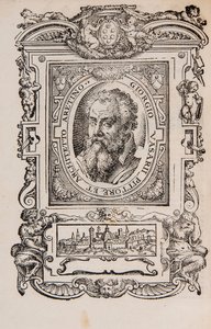 Giorgio Vasari. Lähettäjä: Giorgio Vasari, Erinomaisimpien italialaisten maalareiden elämät, kuvanveistäjät, a tekijältä Unbekannt