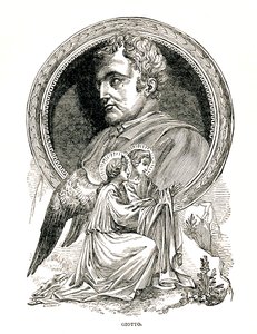 Giotto di Bondone, italialainen taidemaalari ja arkkitehti, 1893 tekijältä Unbekannt