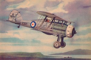 Gloster Gladiator Fighter Biplane, c1944. tekijältä Unbekannt