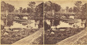 Golbourn Punt Seymourissa, Australiassa, 1860-luku. tekijältä Unbekannt
