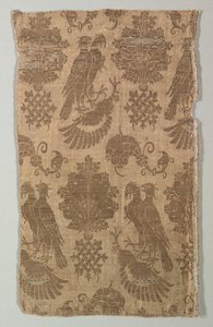 Kultakuvioinen silkki haukkoja ja heraldiikkaa, 1360-1400. tekijältä Unbekannt