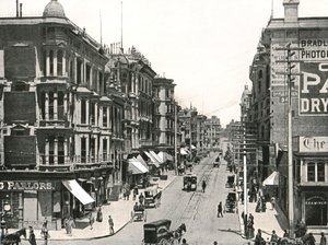 Grant Avenue katsoen pohjoiseen Market Streetiltä, San Francisco, USA, 1895. tekijältä Unbekannt