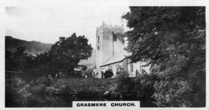 Grasmeren kirkko, Wordsworthsin hautapaikka, Cumbria, 1920-luku tekijältä Unbekannt