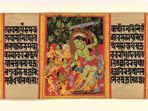 Green Tara jakaa siunauksia hurmioituneille harrastajille... Viisauden täydellisyys, 1100-luvun alku. tekijältä Unbekannt