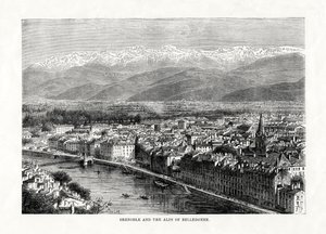 Grenoble ja Belledonnen Alpit, Ranska, 1879 tekijältä Unbekannt