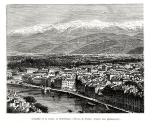 Grenoble Belledonnen alueelta, Ranska, 1886 tekijältä Unbekannt