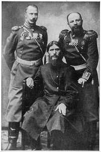Grigori Efimovich Rasputin, venäläinen mystikko ja pyhä mies tekijältä Unbekannt