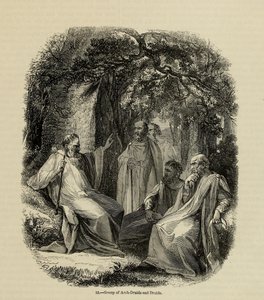 Arkkidruidien ja druidien ryhmä kirjasta Old England: A Pictorial Museum, 1845 tekijältä Unbekannt