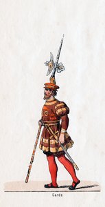 Vartija, pukusuunnittelu Shakespearen näytelmään, Henry VIII, 1800-luku tekijältä Unbekannt