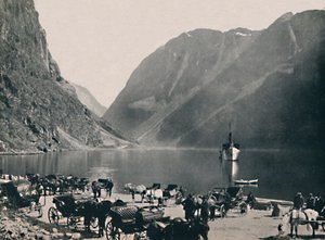 Gudvangen, Naeroyfjord, 1914. tekijältä Unbekannt