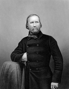 Guiseppe Garibaldi, italialainen patriootti, 1860 tekijältä Unbekannt