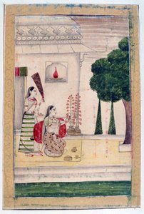 Gunakali Ragini, Ragamala-albumi, Rajasthanin koulu, 1800-luku tekijältä Unbekannt