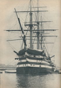 HMS Victory ennen kuin hänet siirrettiin kuivatelakalle vuosina 1922, 1936 tekijältä Unbekannt