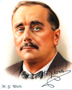 H. G. Wells, englantilainen kirjailija ja suosittu historioitsija, 1927 tekijältä Unbekannt