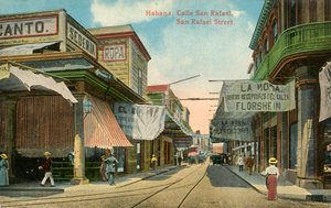 Havanna: Calle San Rafael, San Rafael Street, 1910-luku. tekijältä Unbekannt