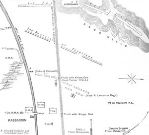 Käsin luonnos tapahtumista Kassassinissa, 28. elokuuta 1882, 1882 tekijältä Unbekannt