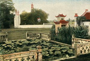 Ha Noi. Brush Pagoda, Hanoi. Tarkoitus Thap-pagodi, 1900. tekijältä Unbekannt
