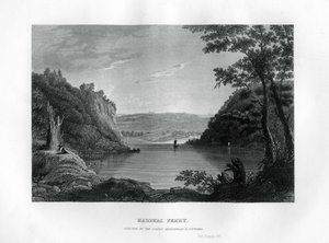 Harpers Ferry, Shenandoah- ja Potomac-jokien risteys, Länsi-Virginia, USA, 1855 tekijältä Unbekannt