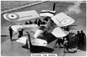Hawker Osprey lentotukialuksen HMS Eagle kannella, 1937 tekijältä Unbekannt