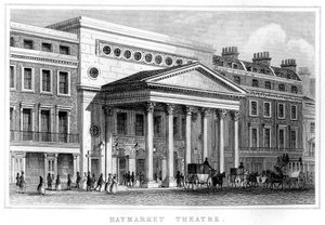 Haymarket Theatre, Westminster, Lontoo, 1800-luku tekijältä Unbekannt