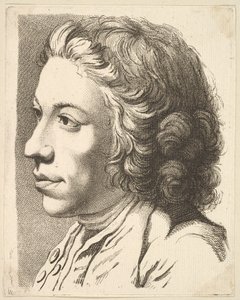 Profiilimiehen johtaja, Livre de Têtes Gravées dapres F. Boucher et Autres..., 1700-luku. tekijältä Unbekannt