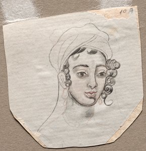 Nuoren miehen pää, 1800-luvun alku. tekijältä Unbekannt