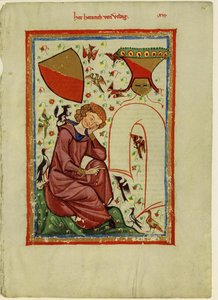 Heinrich von Veldeke Codex Manessesta, vuosilta 1305-1340 tekijältä Unbekannt