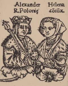 Helena Ivanovna Moskovasta Aleksanteri Jagellonin kanssa, 1519 tekijältä Unbekannt