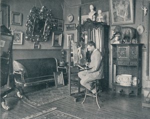 Henri Gervex studiossaan vuonna 1897 tekijältä Unbekannt